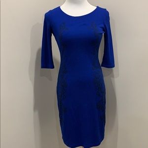 Royal blue mini dress